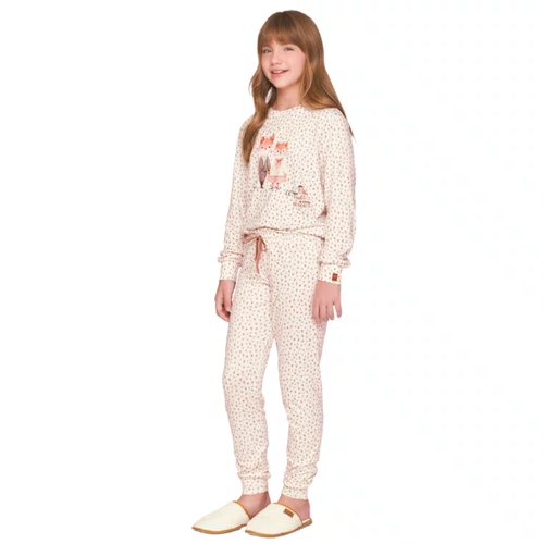 Pijama Jogger Infantil Feminino All Print Cots Cats Lua Lua
