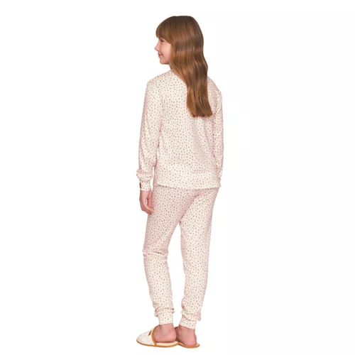Pijama Jogger Infantil Feminino All Print Cots Cats Lua Lua