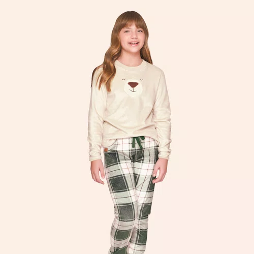 Pijama Jogger Infantil Feminino Fleece BB Moment