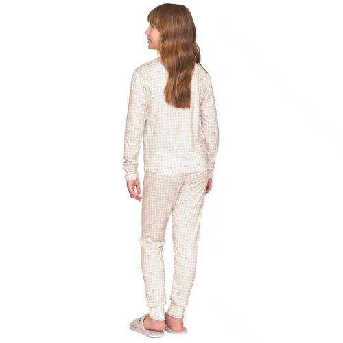 Pijama Jogger Kids Feminino Xadrez Slow Down Lua Lua