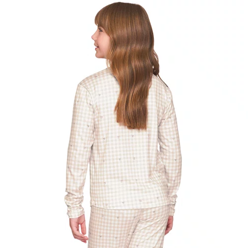 Pijama Jogger Kids Feminino Xadrez Slow Down Lua Lua