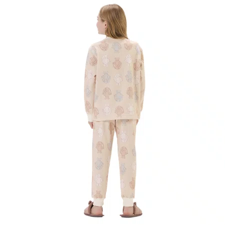 Pijama Kids Coelhos Color Moletinho Flanelado Cor com Amor