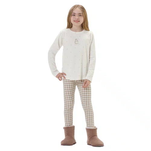 Pijama Kids com Legging Composê Pinguins Fofos Cor com Amor