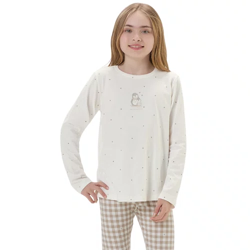 Pijama Kids com Legging Composê Pinguins Fofos Cor com Amor