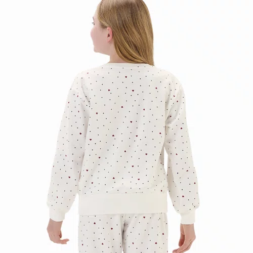 Pijama Kids Moletinho Poás e Corações Cor com Amor