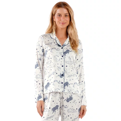 Pijama Longo Aberto Mystic Cor Com Amor