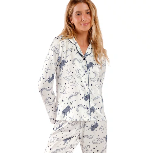 Pijama Longo Aberto Mystic Cor Com Amor