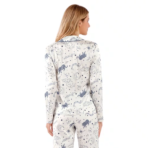 Pijama Longo Aberto Mystic Cor Com Amor