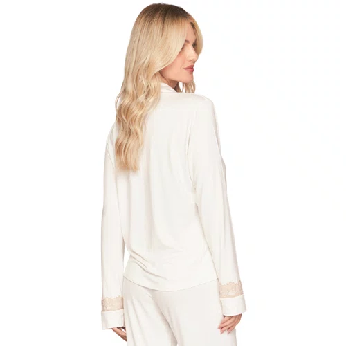 Pijama Longo Aberto Serenity Off White Lua Lua