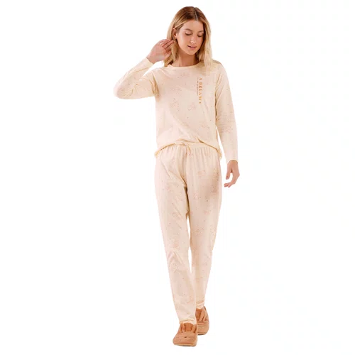 Pijama Longo Coelhos Fofos Rosa Cor Com Amor