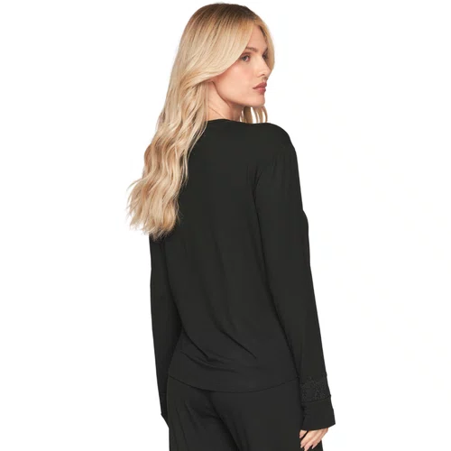 Pijama Longo Comfort Serenity Preto Lua Lua