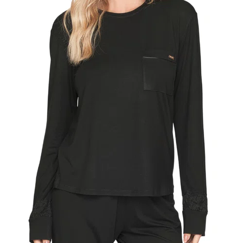 Pijama Longo Comfort Serenity Preto Lua Lua
