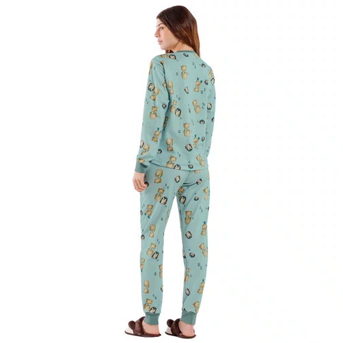 Pijama Longo Flanelado Juntos Na Neve Cor Com Amor