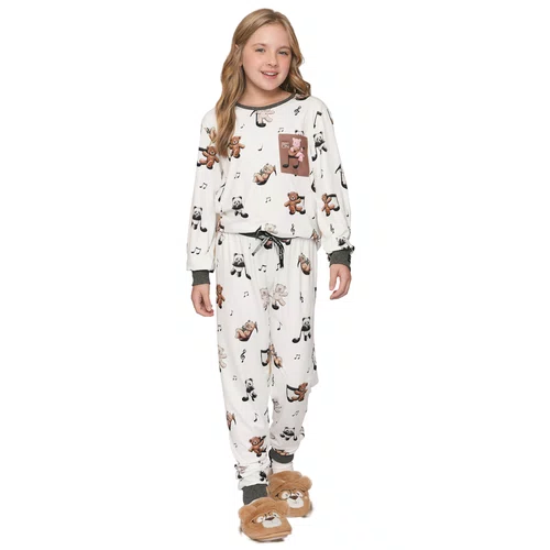 Pijama Longo Ifantil Menina Jogger Music On Lua Lua