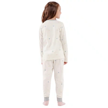 Pijama Longo Infantil Raposinha Cor Com Amor