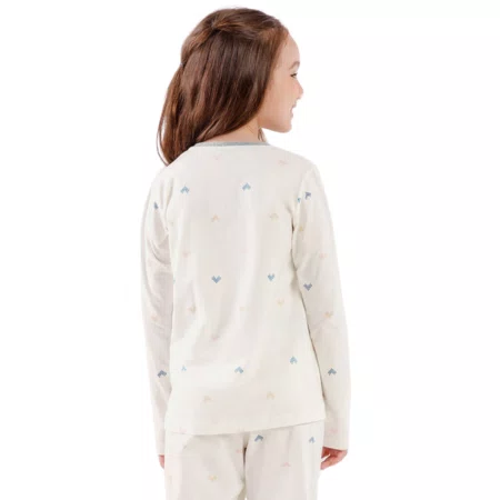 Pijama Longo Infantil Raposinha Cor Com Amor