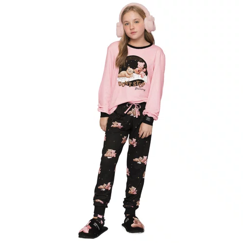 Pijama Longo Jogger Infantil Menina Song Partners Lua Lua