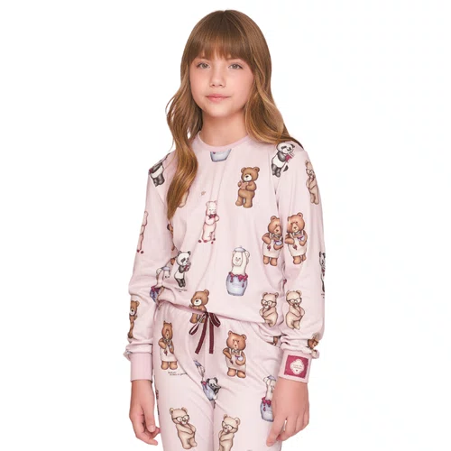 Pijama Longo Jogger Kids Sweet In Berries Lua Lua