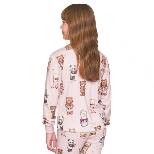 Pijama Longo Jogger Kids Sweet In Berries Lua Lua