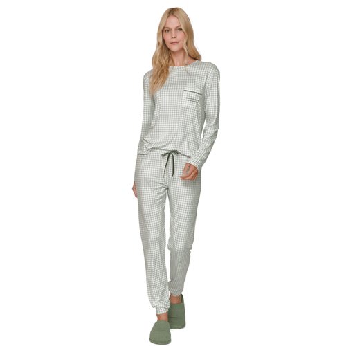 Pijama Longo Jogger Lavive Verde Lua Lua