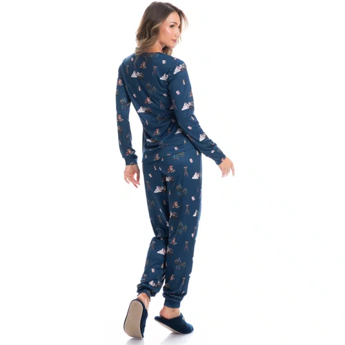 Pijama Longo Jogger Trekking Marinho Daniela Tombini