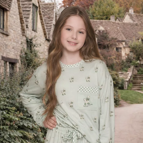 Pijama Longo Kids Gentle Quacks Verde Lua Lua
