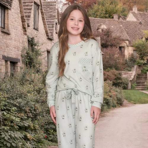 Pijama Longo Kids Gentle Quacks Verde Lua Lua