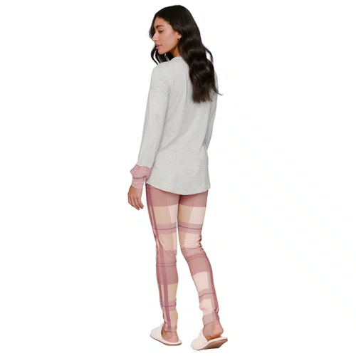 Pijama Longo Legging Rosa Delicay Lua Lua
