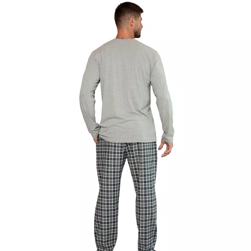 Pijama Longo Masculino Flanela Mescla Xadrez Marinho Up Man