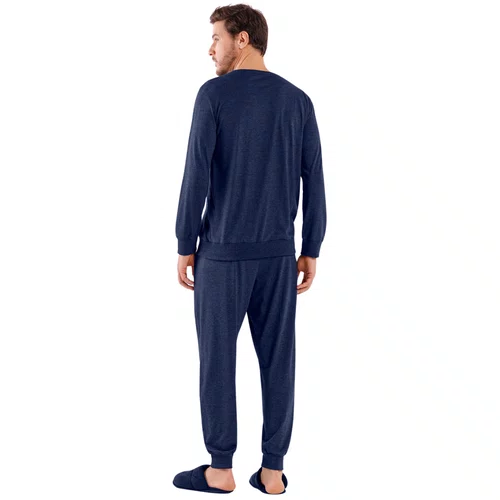 Pijama Longo Masculino Marinho Cor Com AMor