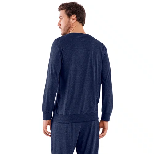 Pijama Longo Masculino Marinho Cor Com AMor
