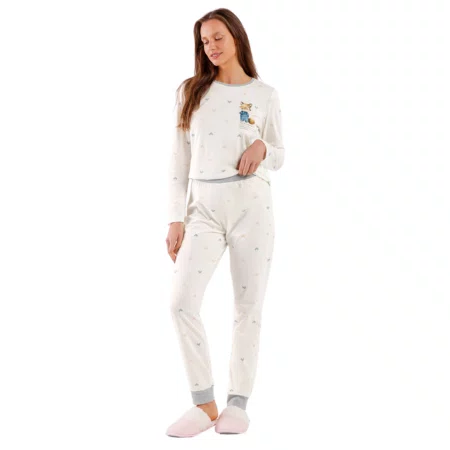 Pijama Longo Raposinha Cor com Amor