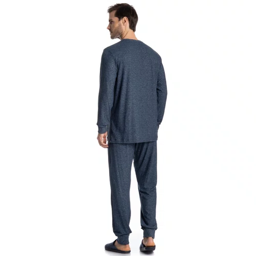 Pijama Masculino Cashmere Longo Marinho Tombini