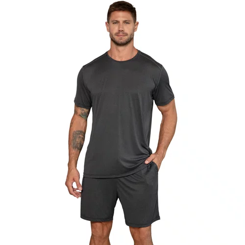Pijama Masculino Curto Poliamida Mescla Marinho Up Man