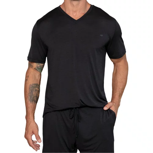 Pijama Masculino Curto Poliamida Preto Up Man