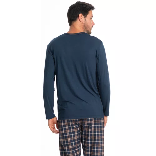 Pijama Masculino Longo Cozy Marinho Tombini