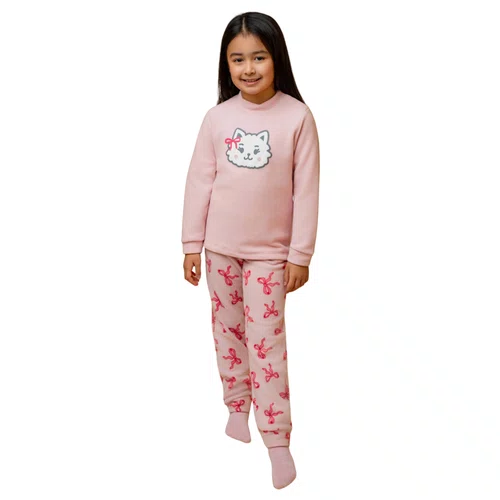 Pijama Soft Teen Gatinha Laços Dedeka