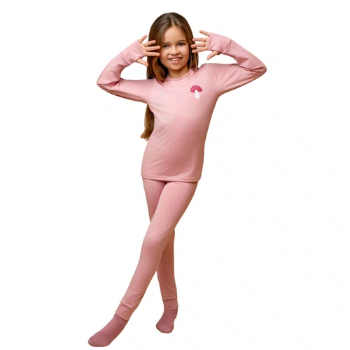 Pijama Teen Thermo Dry Rosê Cogumelo Dedeka