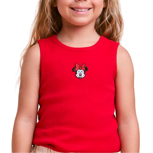 Regata Canelada Minnie Vermelho Anime