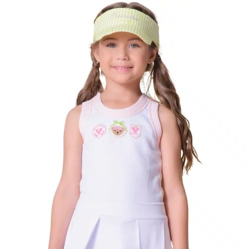 Regata Malha Piquet Tricot Patches Ursinha Pituchinhus