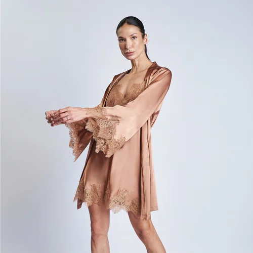 Robe Cetim Curto Chocolat Revedenfant