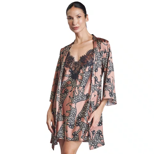Robe Cetim Curto Marrom Wow Revedenfant