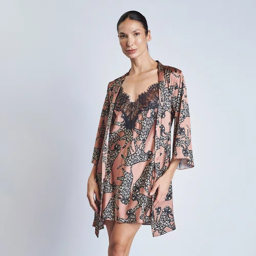 Robe Cetim Curto Marrom Wow Revedenfant