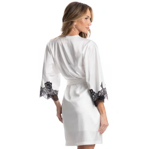 Robe Cetim e Renda Chloe Off Daniela Tombini