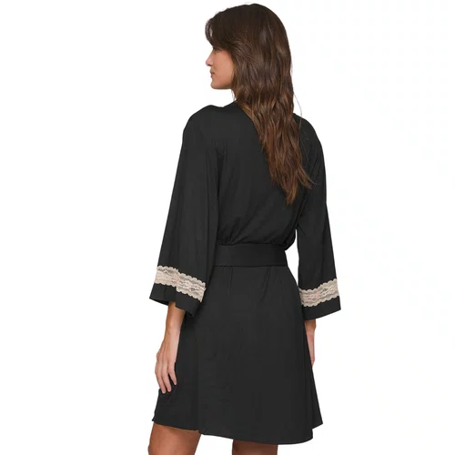 Robe Chambre Night Glam Preto Lua Lua