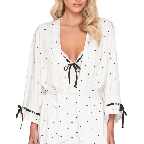 Robe com Amarração e Detalhes nas Mangas Gracious Lua Lua