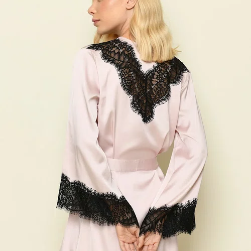 Robe Curto Luana Rosa e Preto Miss Victtoria