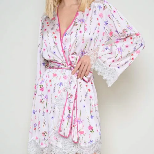 Robe Curto Opala Floral e Pink Miss Victtoria