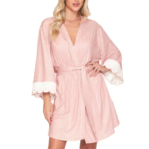 Robe Feminino Poá Bordado Lovely Lua Lua