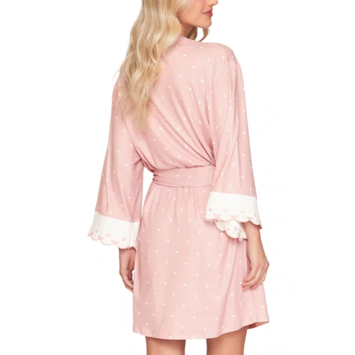 Robe Feminino Poá Bordado Lovely Lua Lua